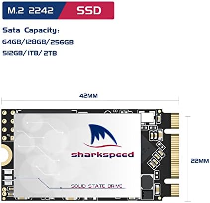 2242 NGFF 64GB M.2 SSD Sharkspeed פלוס M2 פנימי SSD 3D NAND SATA III 6 GB/S, כונן מצב מוצק למחשבים שולחניים מחברות [M.2 2242 64GB]